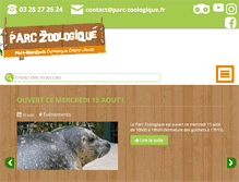 Tablet Screenshot of parc-zoologique.fr
